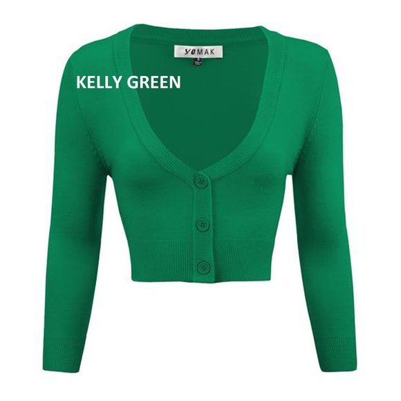 Cropped Cardigan Large XL Sweater 3 for $40. 3/4 Sleeve V-Neck Basic Button Down - Picture 3 of 16